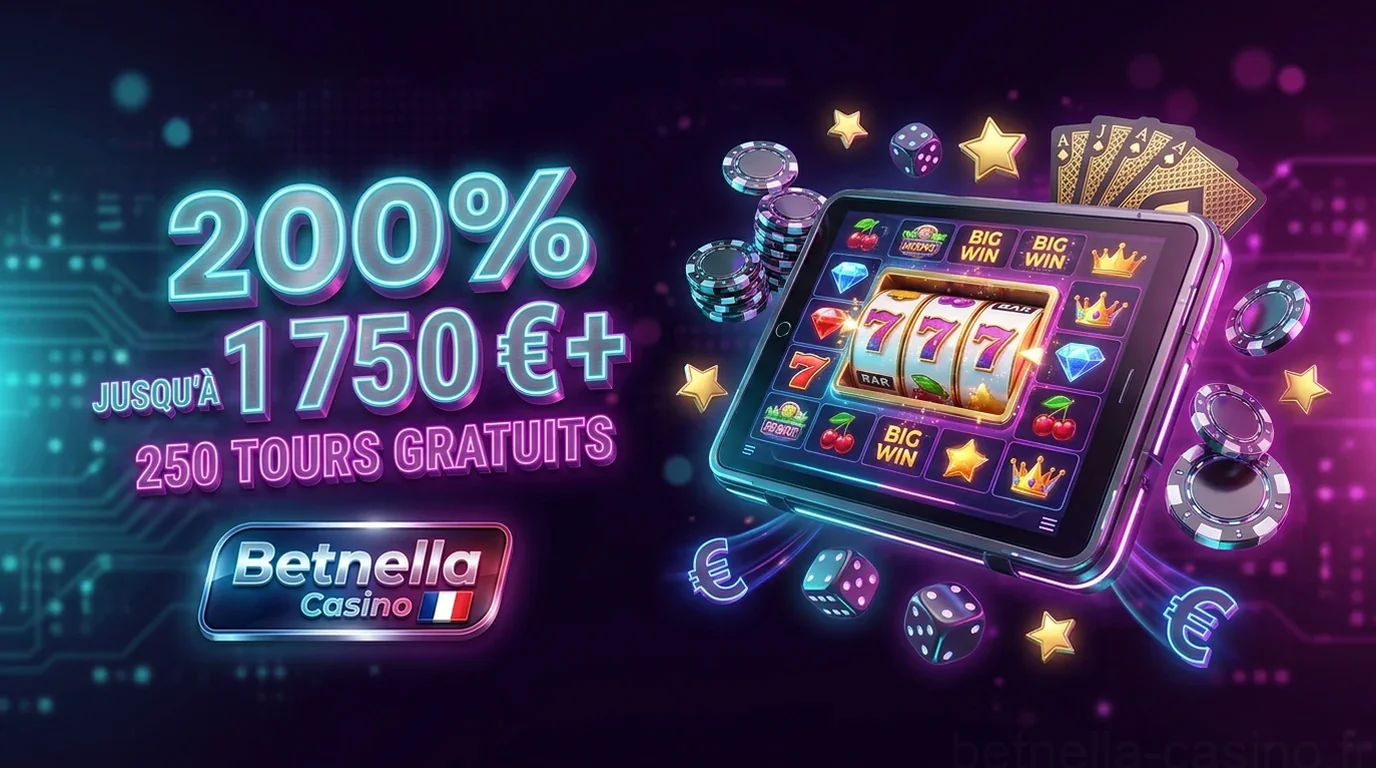 200% JUSQU'À 1 750 €+ 250 TOURS GRATUITS